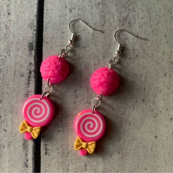2/13$ New Handemade candy lollipoph earrings - Picture 2 of 2